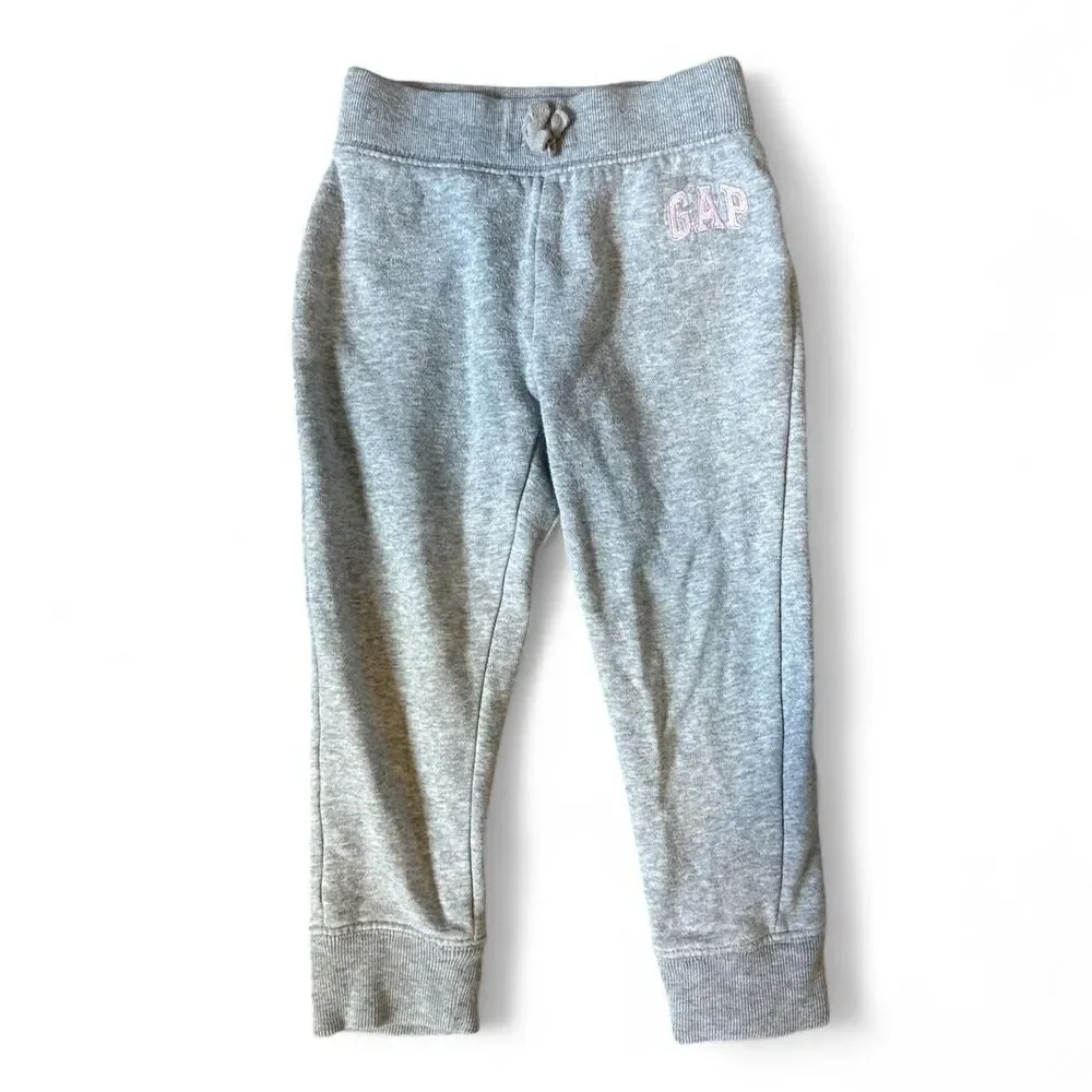 Baby Gap Girls Gray Fleece Jogger Sweatpants | 3 Years